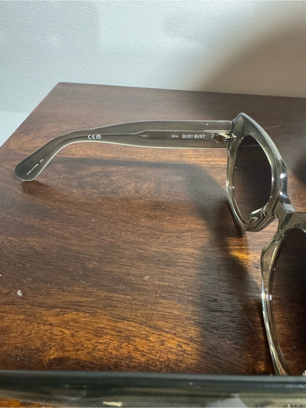 Quay Australia Olive Translucent Frame Sunglasses with Black Gradient Lenses - Picture 4 of 10